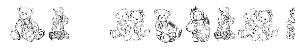 KR Adorable Teddies font preview